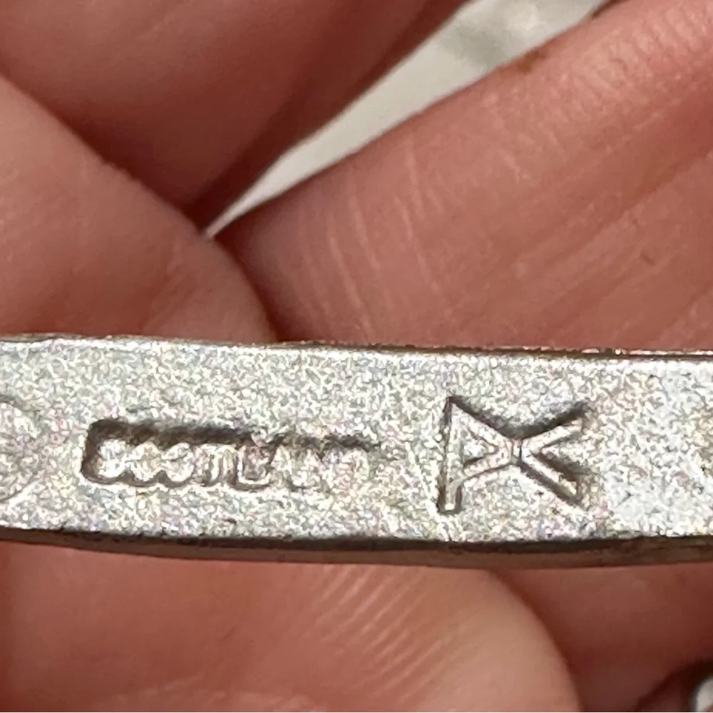 Vintage Scottish Celtic Trinity Knot Brooch Pewter XL Scotland 2.75” x 3.5”
